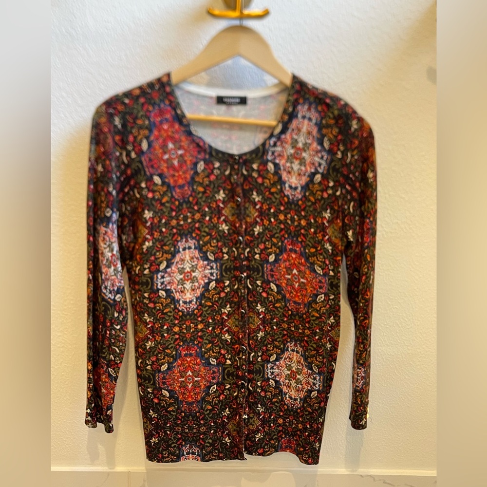Fall print cardigan